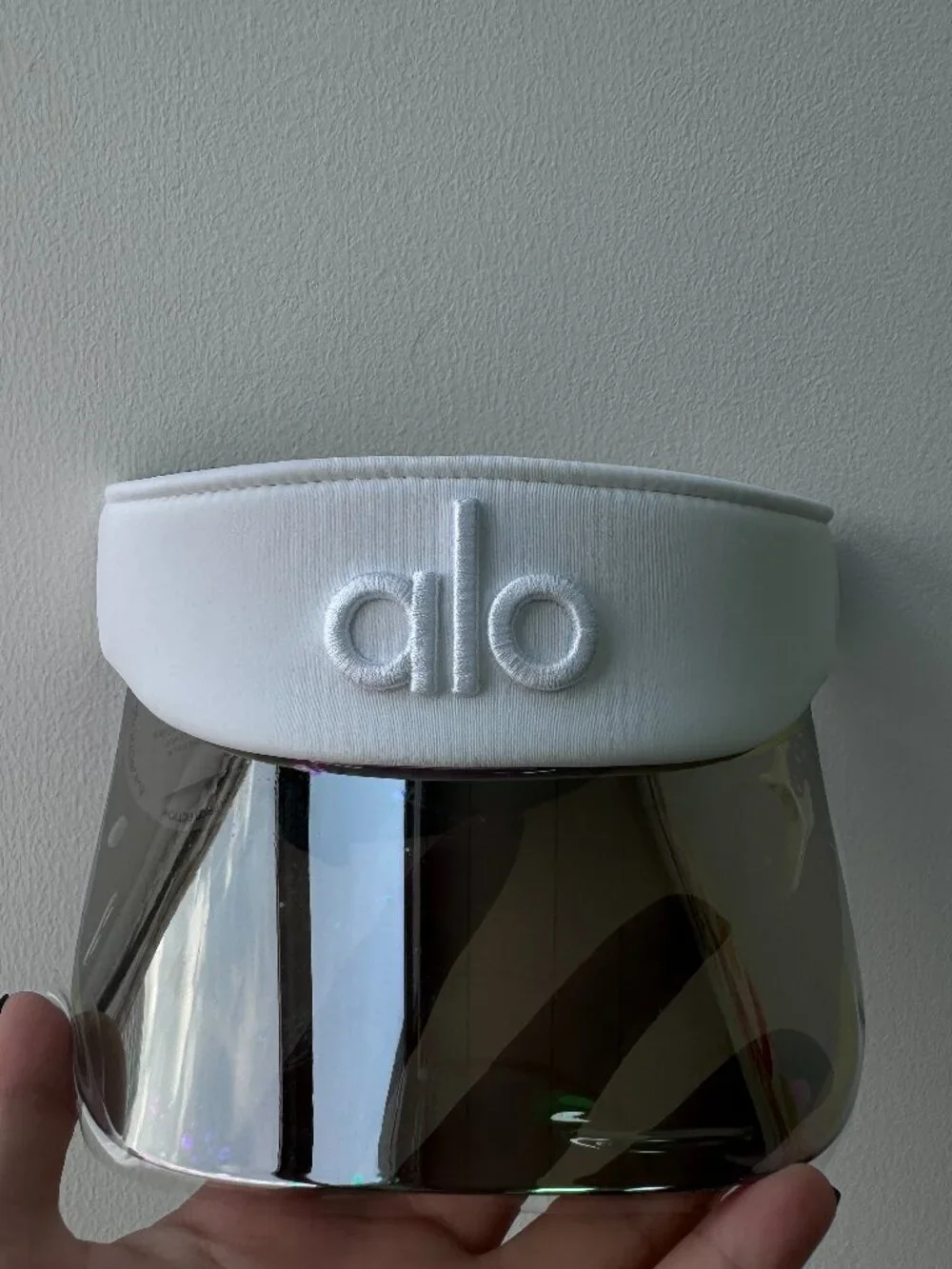 NWT Alo Yoga Airlift Solar Visor White Tennis Golf Sun Hat 🏌️‍♀️Athleisure Look